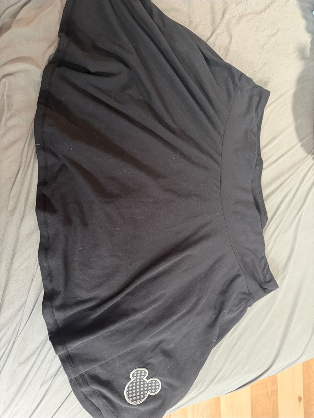 Her Universe Black Circle Skater Skirt with Mickey Patch